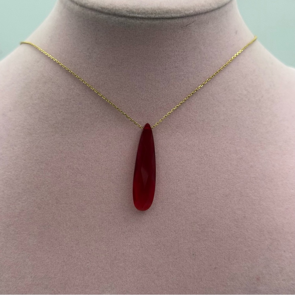 Elegant JLO Red glass Pendant Necklace